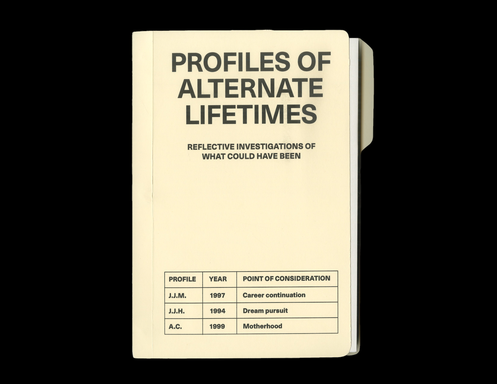 Profiles of Alternate Lifetimes